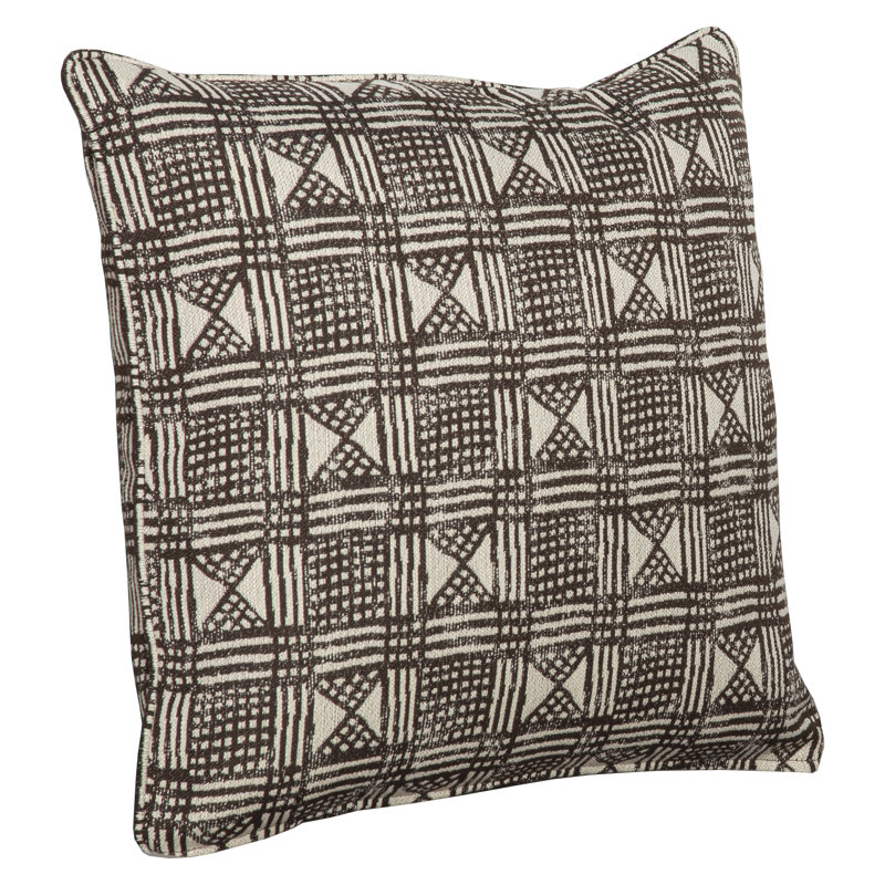 Square Pillow Cover & Insert, 22" x 22", Natural Fiber, Mocha