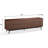 Annie 78.75″ Walnut Media Console — Push-to-open Doors, Black Metal Legs
