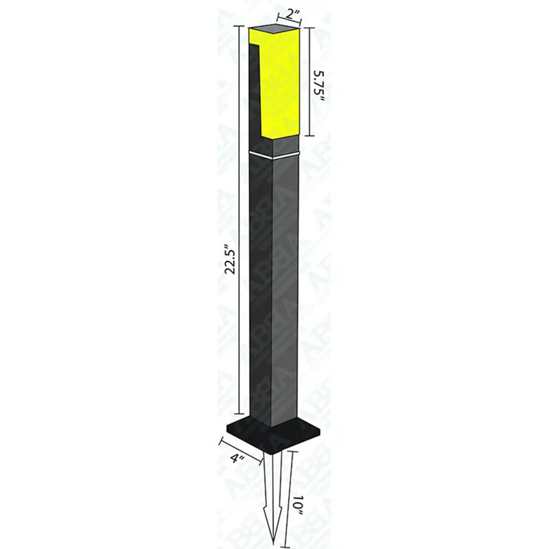 Black Cast Aluminum LED Bollard Pathway Light