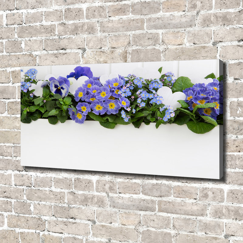Blue Flowers - Wrapped Canvas Print