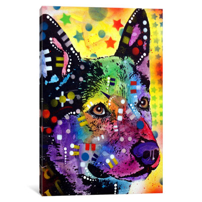 « aus bovine dog » par dean russo, impression sur toile tendue