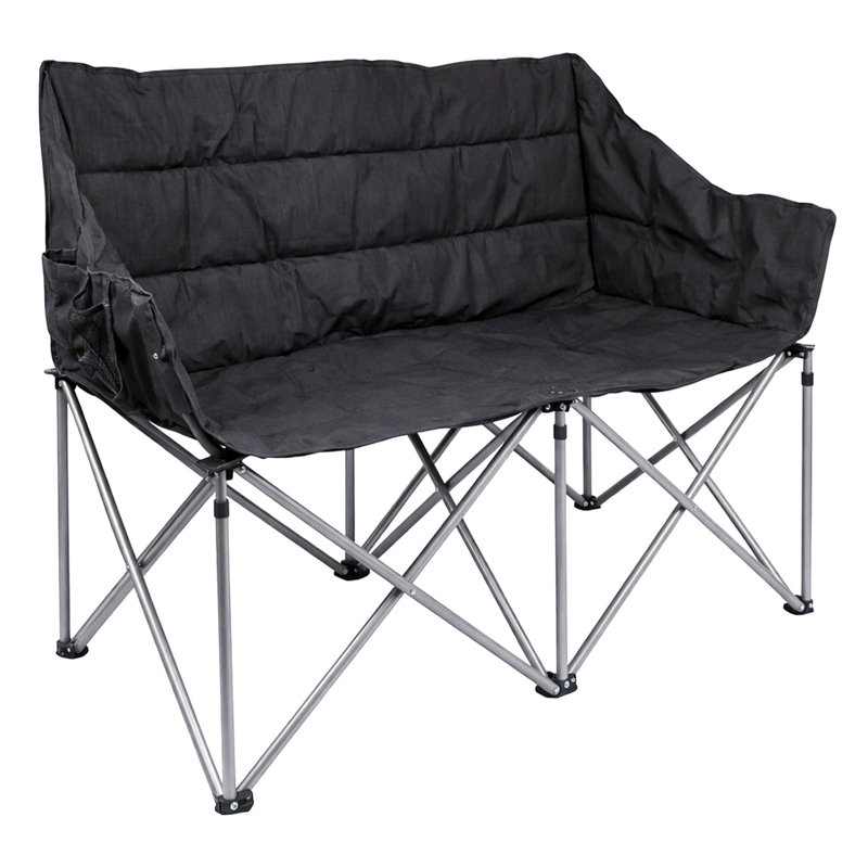 Polyester Padded Camping / Beach Folding Chair Folding Chair, Black
