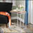Weathered Oak And Chrome Side Table