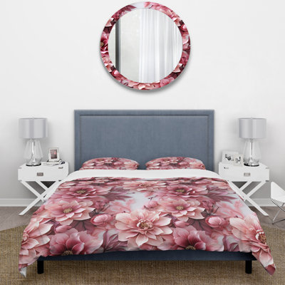 Ensemble de housse de couette Floral Petal Rose Glamour Elegance