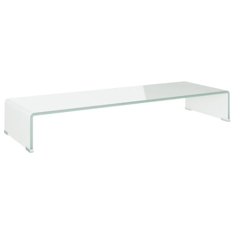 Wakeland TV Stand/Monitor Riser Glass, 90cm, Transparent