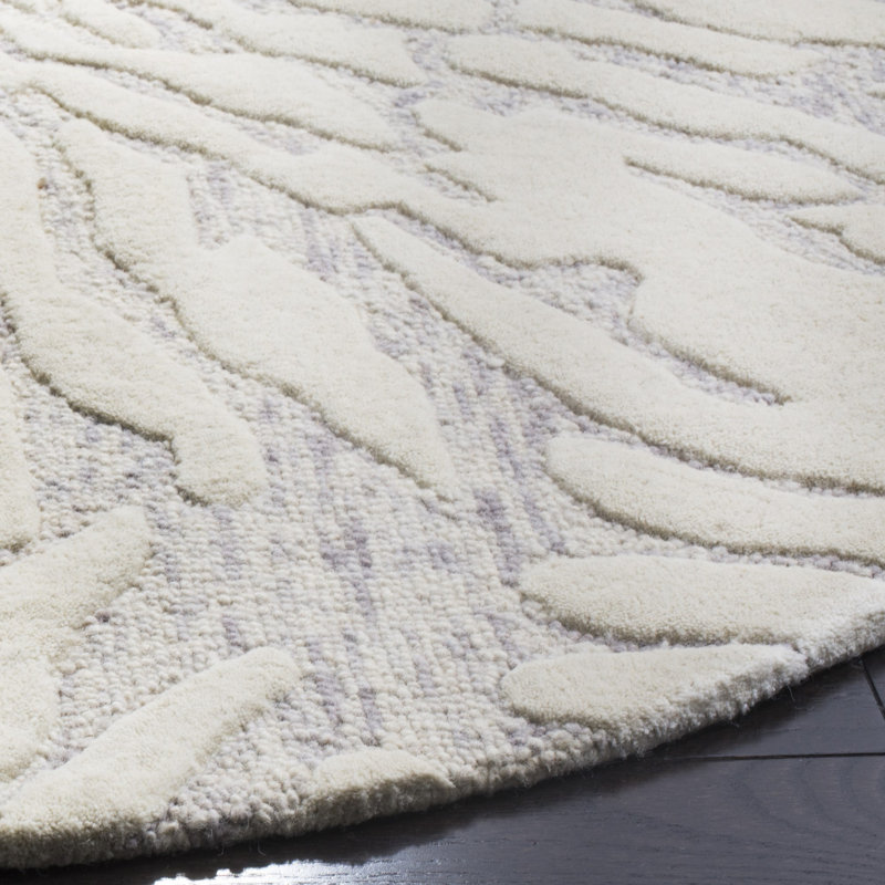 Jefferson Hand Tufted Wool Abstract Rug, Round 5'