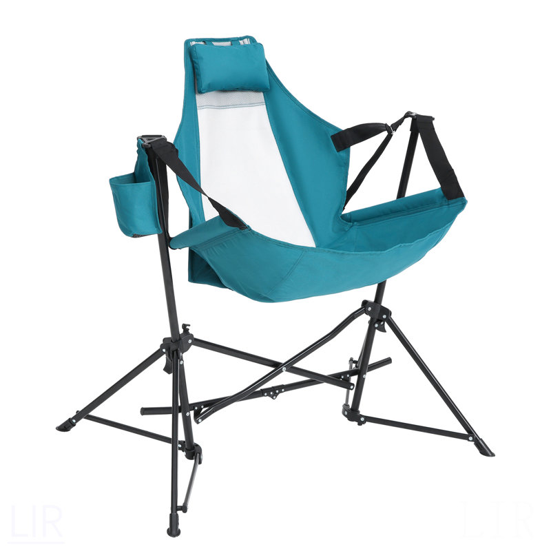 Chaise pliante en acier bleu, chaise, Bleu