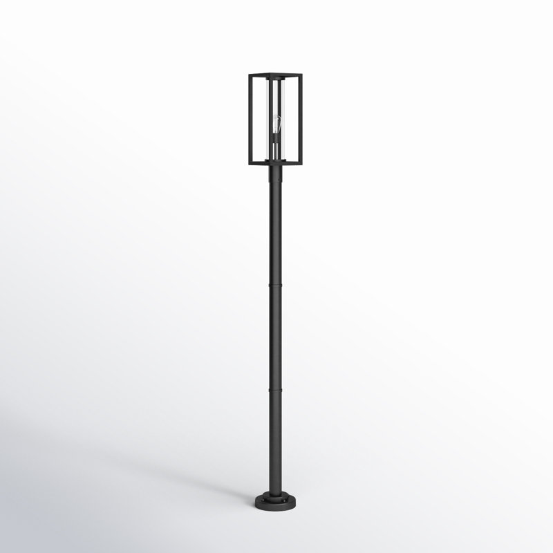 Lampadaire câblé à 1 lumière Bello (double), Noir, H 95,5 po x l 9 po x P 9 po