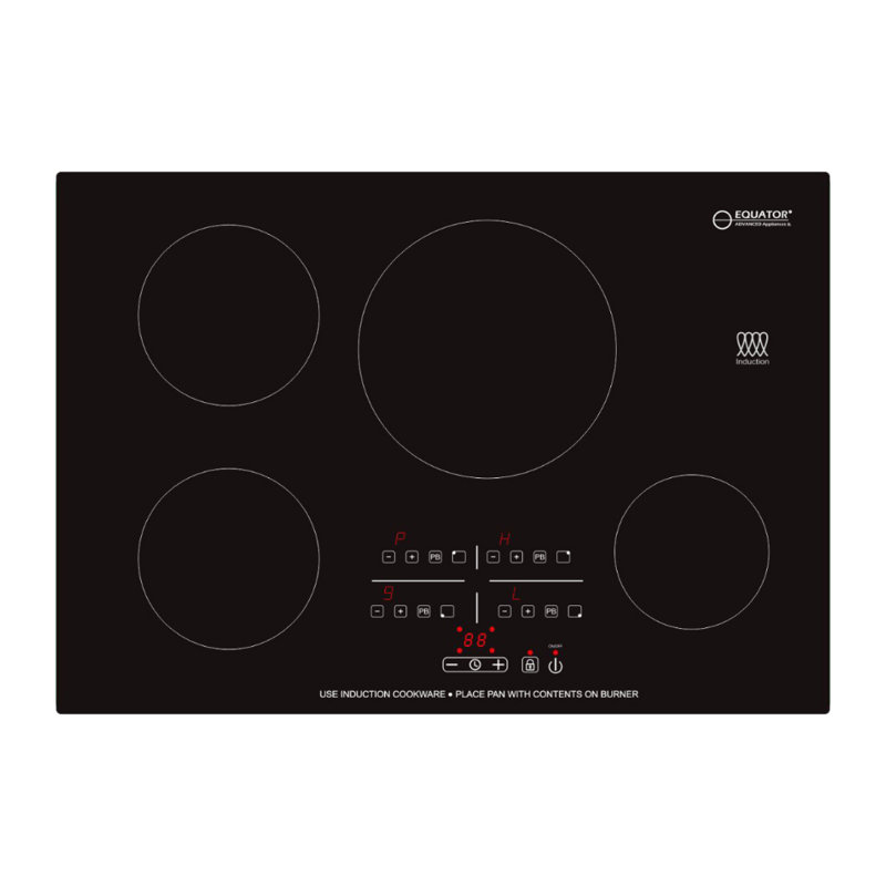 Equator 30" Black Ceramic 4 Burner Induction Cooktop