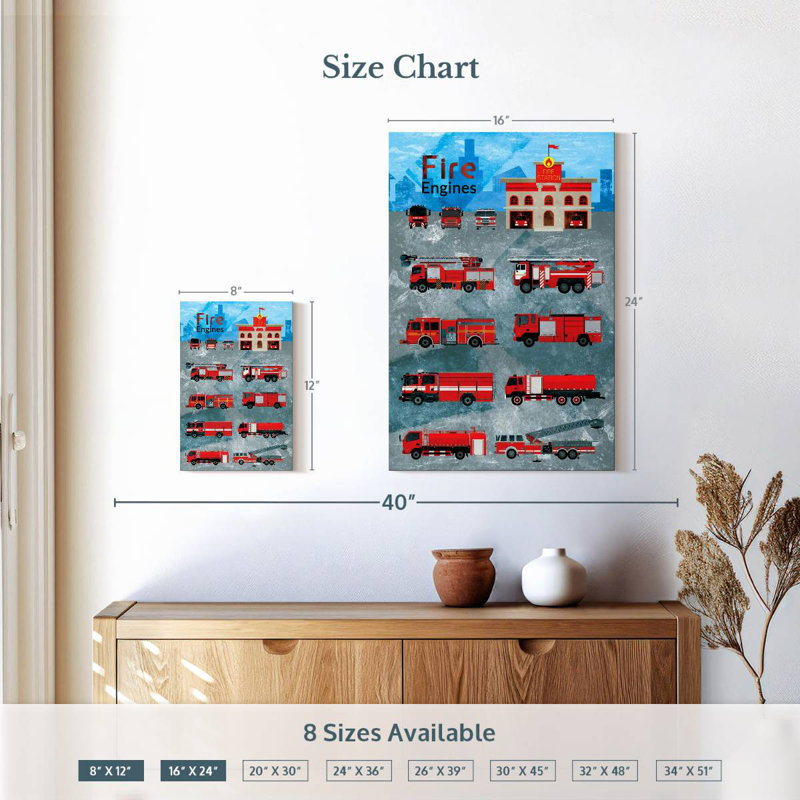 Alcaraz Fire Department Poster, 12" H x 8" W