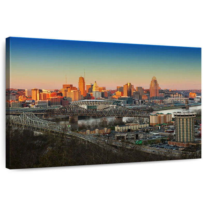 Hannes Cincinnati, coucher de soleil sur l'horizon, H 34 po x l 51 po