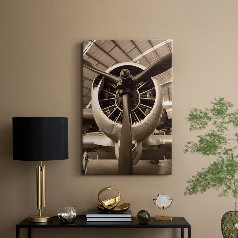 Moteur d'avion - Cavas enveloppés de galerie, H 18 po x l 12 po