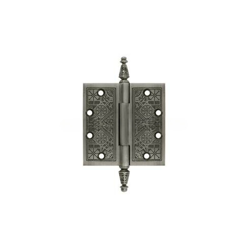 Deltana DSBP44U15A 4" x 4" Square Hinges in Antique Nickel Pair, Antique Nickel