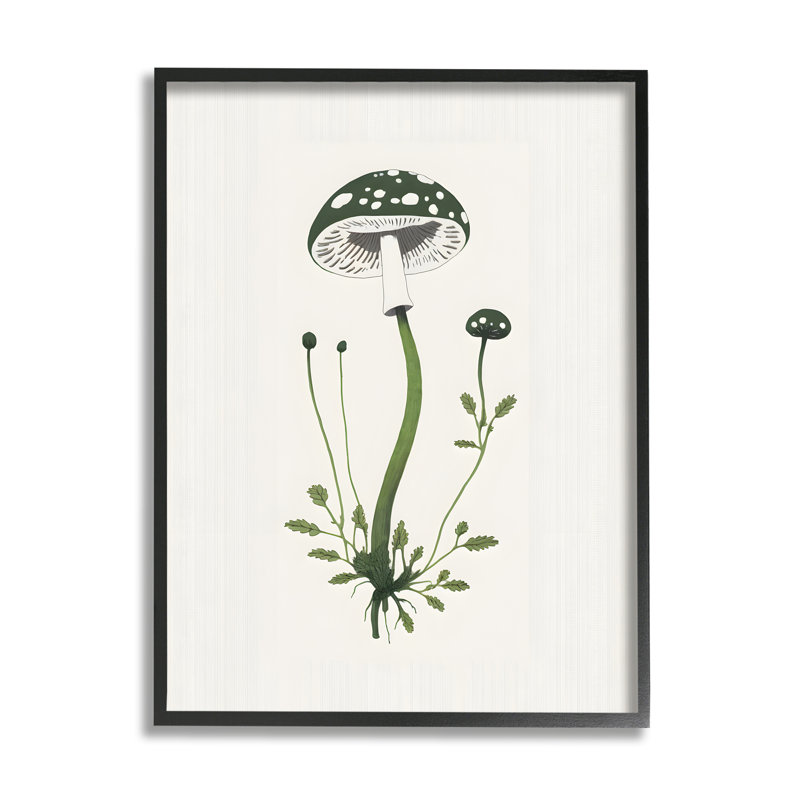 Champignon tacheté minimal, estampe numérique par Petals Prints Design, H 14 po x l 11 po x P 1,5 po