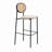 Euston Modern Bar Stool, Upholstered Fabric High Back Kitchen Island Counter Chair, Heavy Duty Steel Frame Pub Seating with Footrest-730778757
