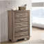 Commode de chambre 5 tiroirs délavé taupe