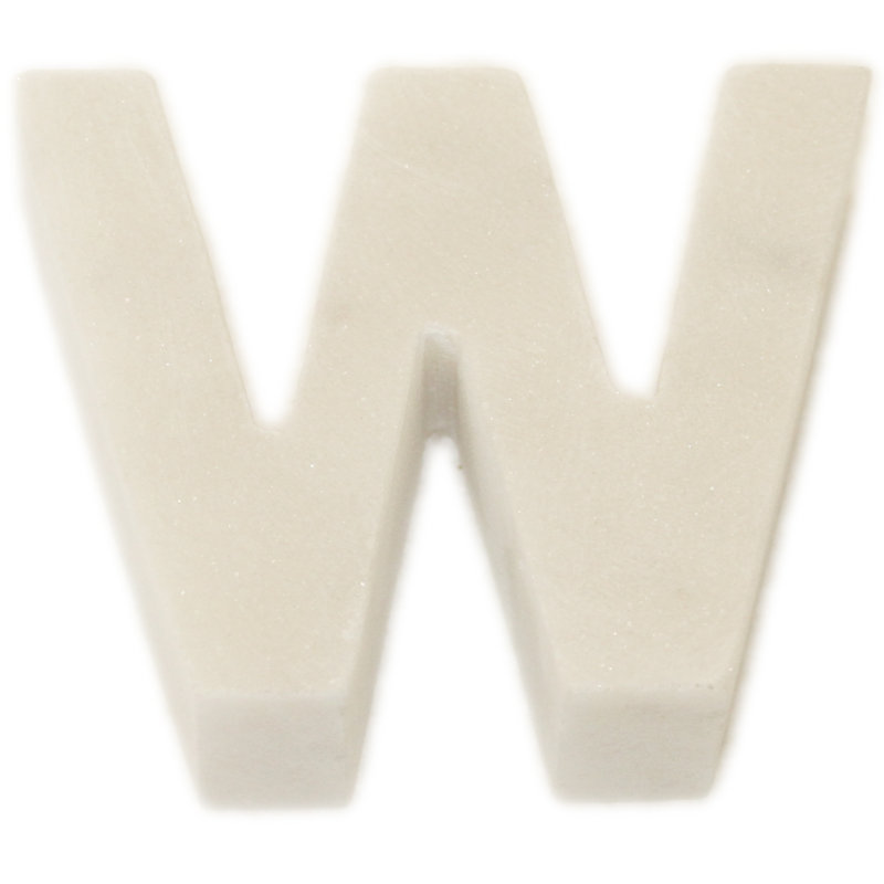 Zeb Marble Helvetica Letter Block, W