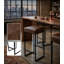 Tabouret de bar grand avec cuir brun-1851920752