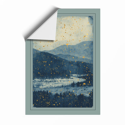 Mountains Under Snow Scandinavian - Print