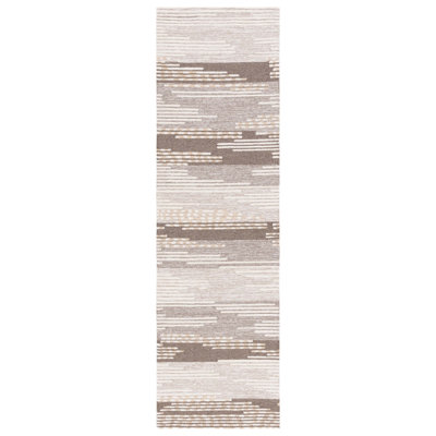 Martha Stewart 300 Hand Tufted Wool/Cotton with Latex Abstract Rug in Beige