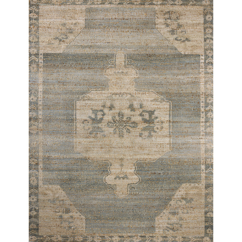 Tapis ciel / naturel Magnolia Home par Joanna Gaines x Loloi Oakley, 5'0" x 7'6"