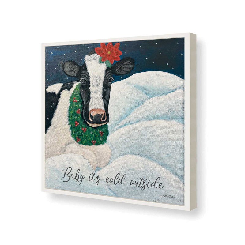 «Baby It's Cold Out» par Ashley Justice, reproduction d'art, L 12 po x H 12 po, Blanc, Impression encadrée