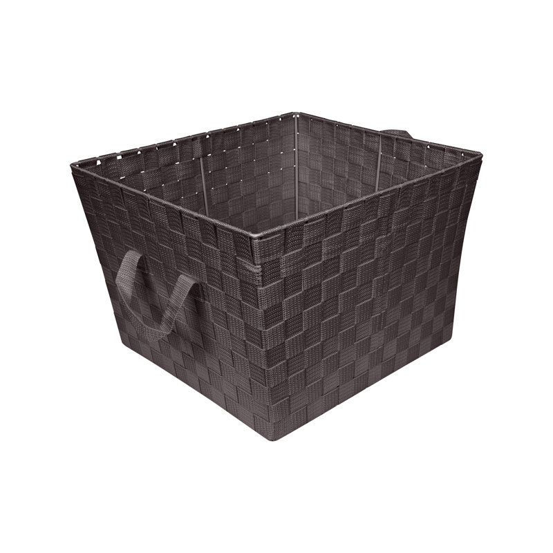 Zipcode Design™ Plastic Decorative Basket, Large, Choco, 2