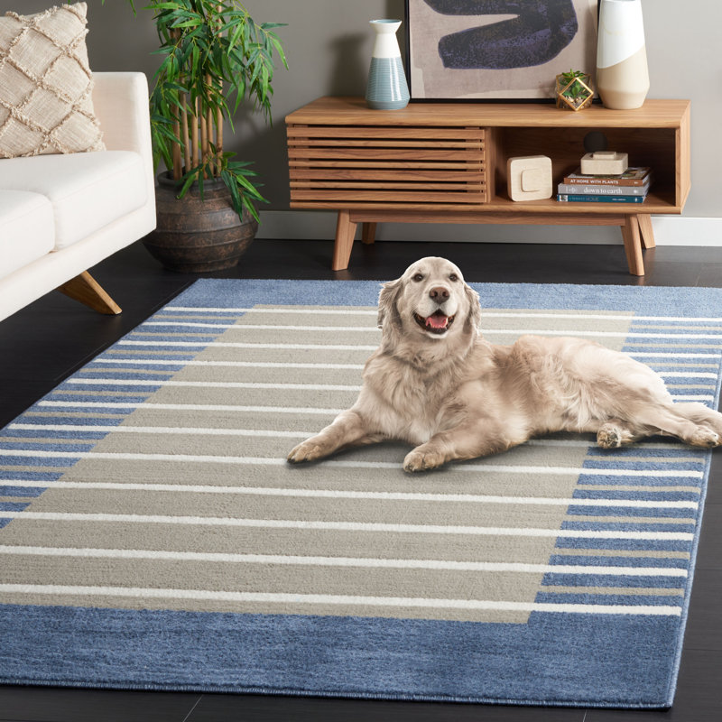 Bedoya Performance Striped Rug, Rectangle 5'3" x 7'8"