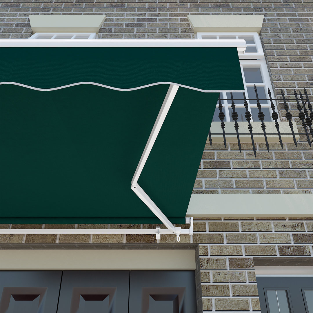 Brayden Studio 450cm W x 300cm D Retractable Awning Patio Garden Canopy Angle Adjustable