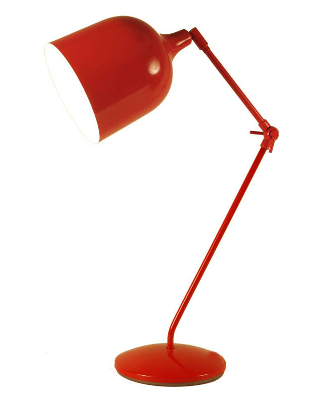 Mekano Metal Desk Lamp, Red
