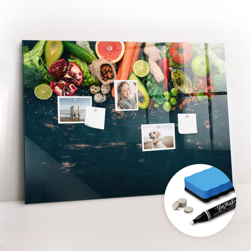 Magnetic Glass Photo Memo Board