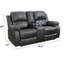 Fauteuil inclinable manuel en simili cuir Dokkum-1355753424