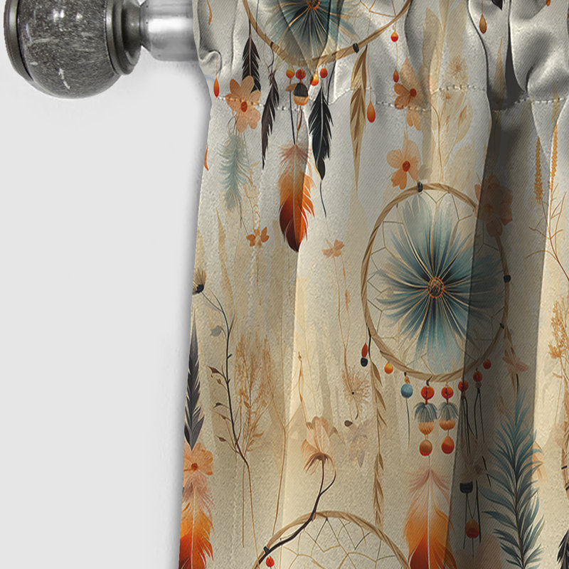 Désert du désert Boho motif II - rideau boho - rideau occultant abstrait - 1 panneaux, L 52 po x L 108 po