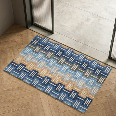 Tapis moderne lavable à la machine de qualité supérieure Mid-Century