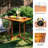 3Ft. Brown Rectangular Patio Folding Wood Table