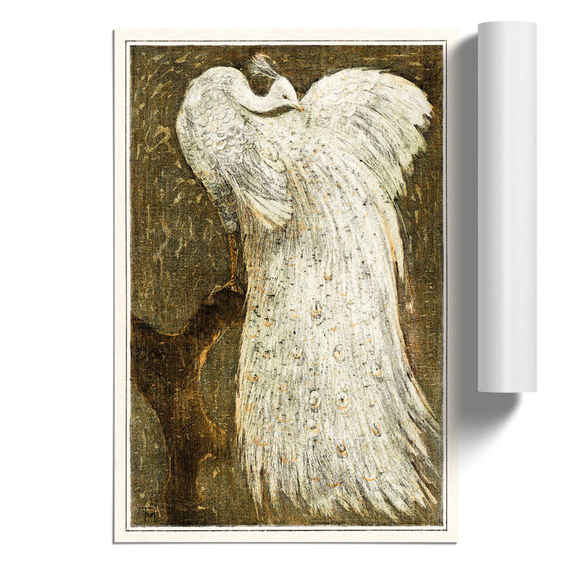 White Peacock by Theo van Hoytema - Frameless Print, 42cm H x 30cm W x 0.1cm D