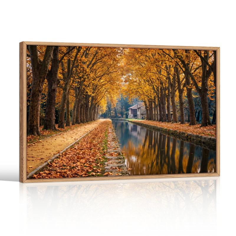 Ensemble de 1 tableau sur toile Chemin d'automne, 32"H x 48"W, Natural
