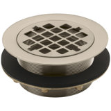 Kohler Round Shower Drain for Use with 2" Metal or Plastic Pipe, Gasket Included