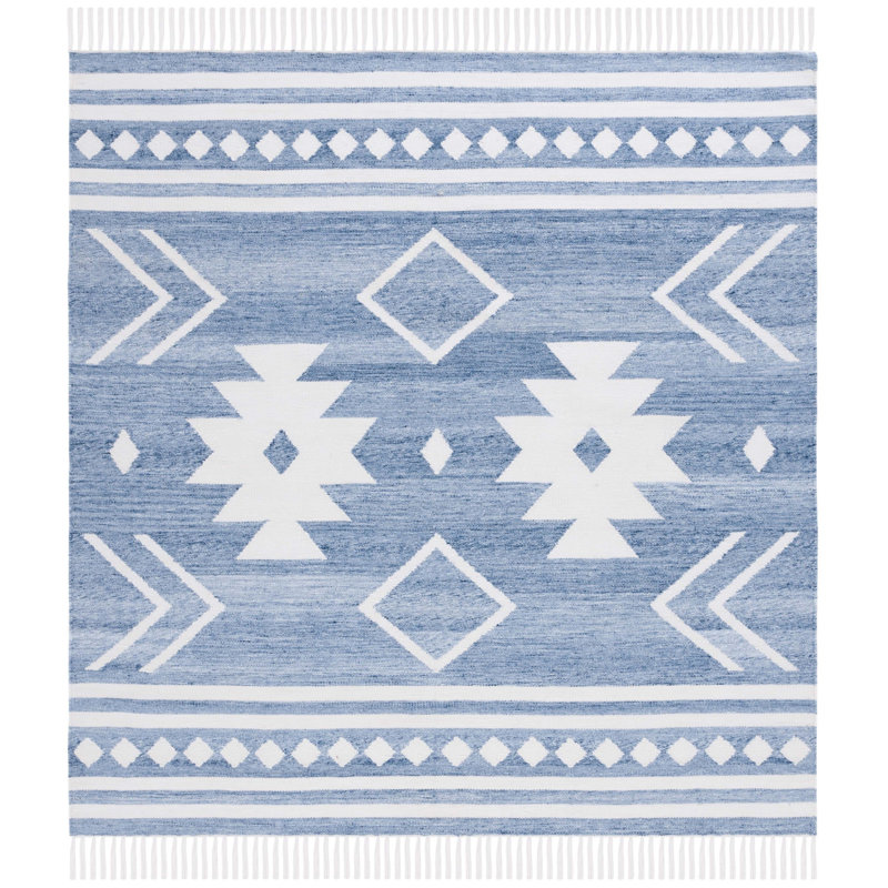Tapis en polypropylène à tissage plat Almaree, Carré 7 pi