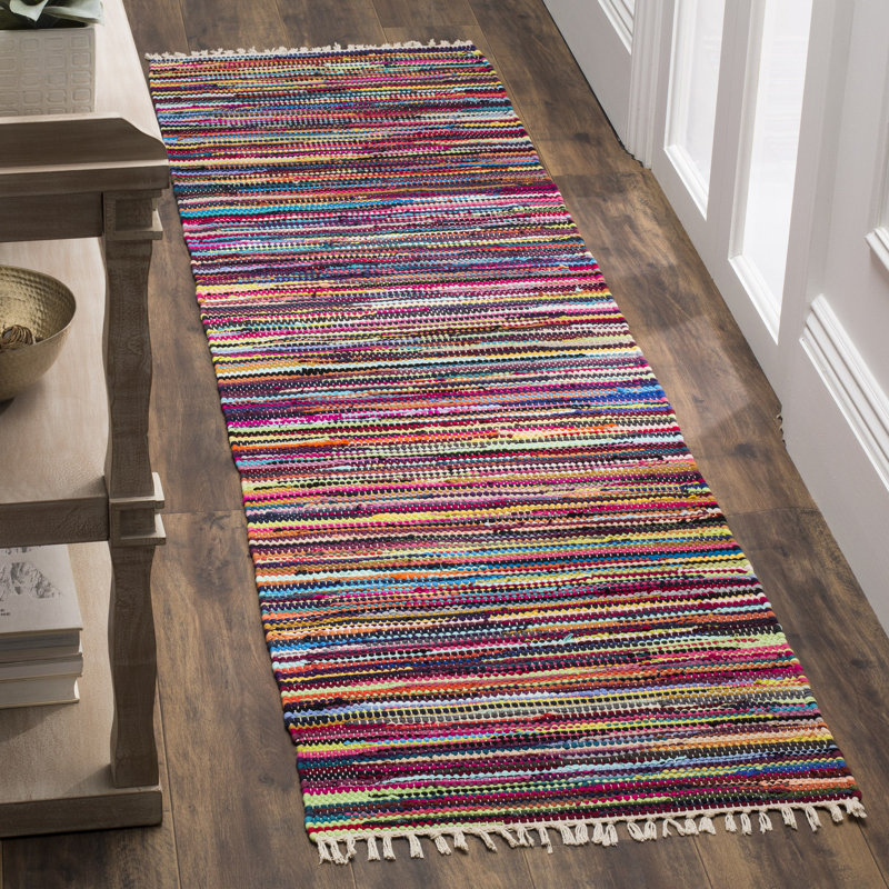 Samaniego Rug Hand Woven Cotton Abstract Rug, Rectangle 2'3" x 5'