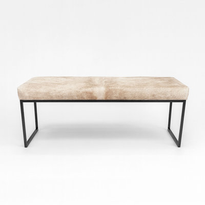 Upholstered Cowhide Stool