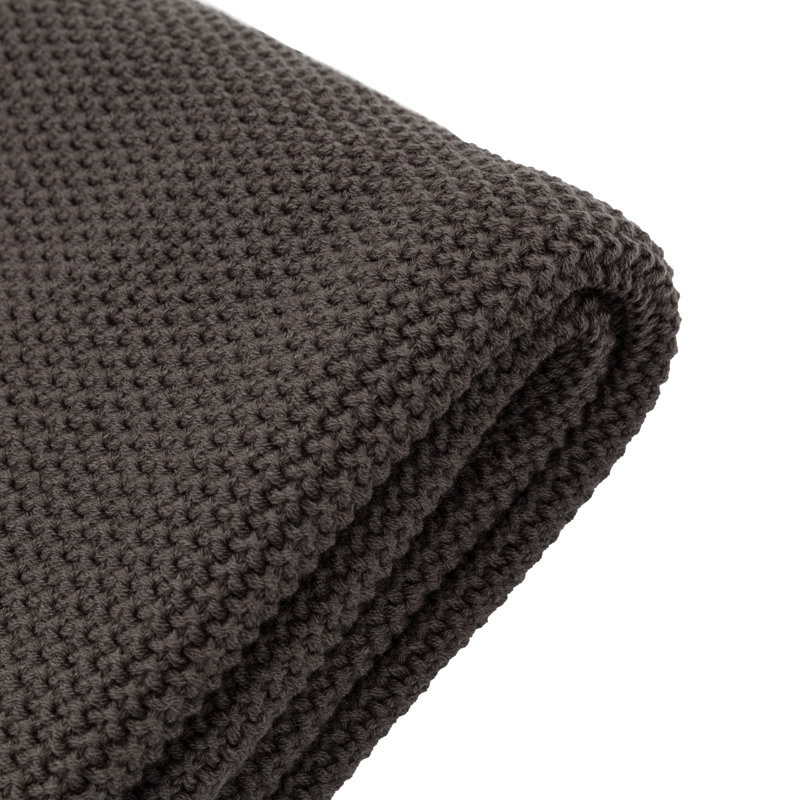Balbuena Throw Blanket, Charcoal 