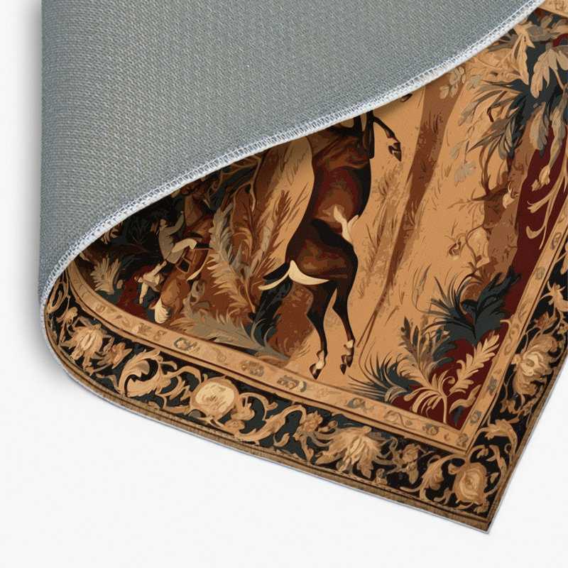 Tapis d'intérieur et d'extérieur brun français, Rectangulaire 2 pi x 3 pi