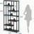Seven-Tier Industrial Etagere Bookcase with Staggered Shelves-1643249923