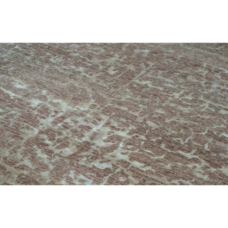 Wool Animal Print Area Rug in Rust/Blue