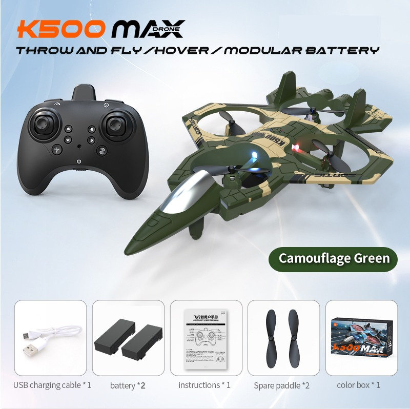 Drone de chasse télécommandé Quadcopter - décollage / atterrissage à une touche, flips à 360 °, maintien en altitude, 3 modes de vitesse - excellent cadeau pour les débutants et les amateurs