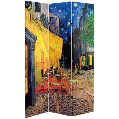 70.88" x 47.25" Works of Van Gogh 3 Panel Room Divider