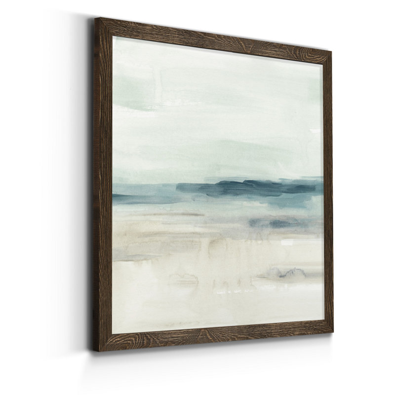 Blue Sands II, reproduction d’art sur toile encadrée, H 27,5 po x l 27,5 po x P 1,5 po, Noyer