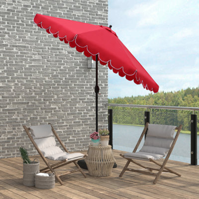 Parasol de patio festonné 9 pi Ogunoust