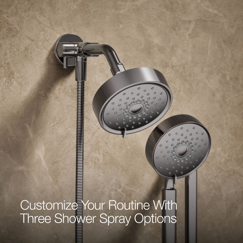 Kohler Purist Performance Showering Kit, 2.5 GPM Multifunction Showerhead and Handshower Package, Three Spray Settings
